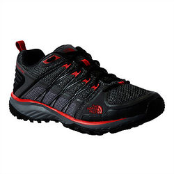 The North Face Mens' Litewave Explore Hiking Shoes, Grey/Red